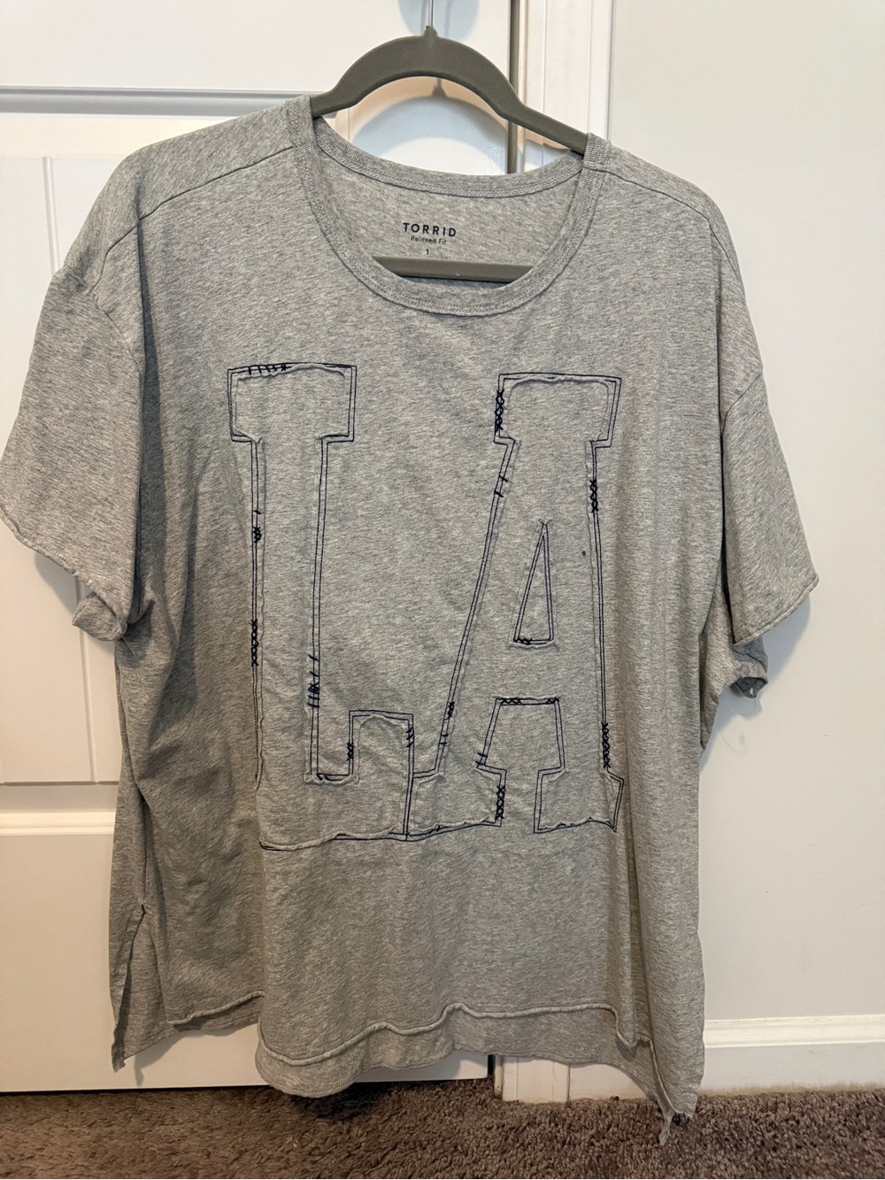 Torrid Gray 'LA' Graphic Tee - Women’s Casual Shirt